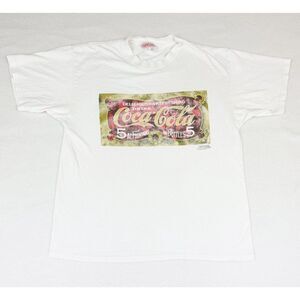 Vintage 1994 Coca Cola T-Shirt White Soda Pop Single Stitch